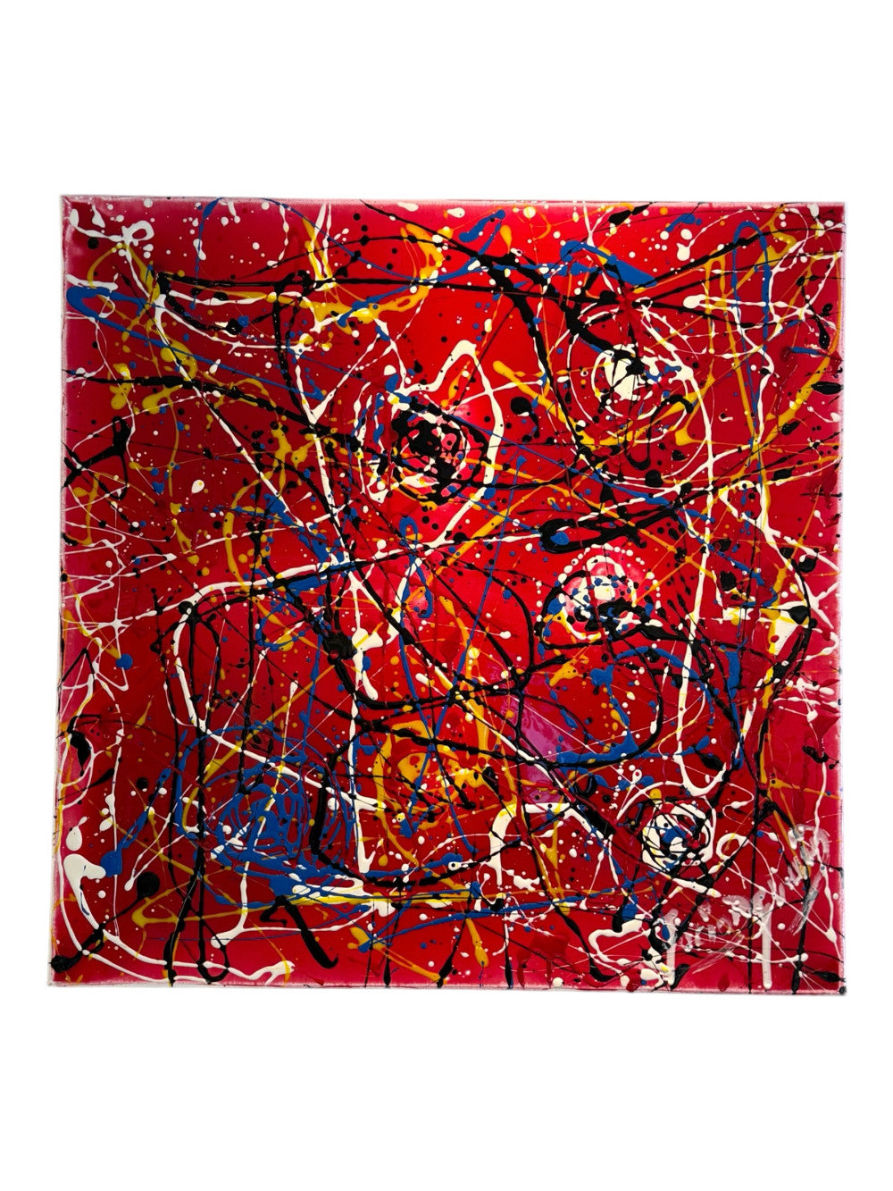 Julio Aguilera – Red – CAOS Series – Original Abstract Resin Painting – 2021|1080