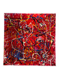 Julio Aguilera – Red – CAOS Series – Original Abstract Resin Painting – 2021|1080