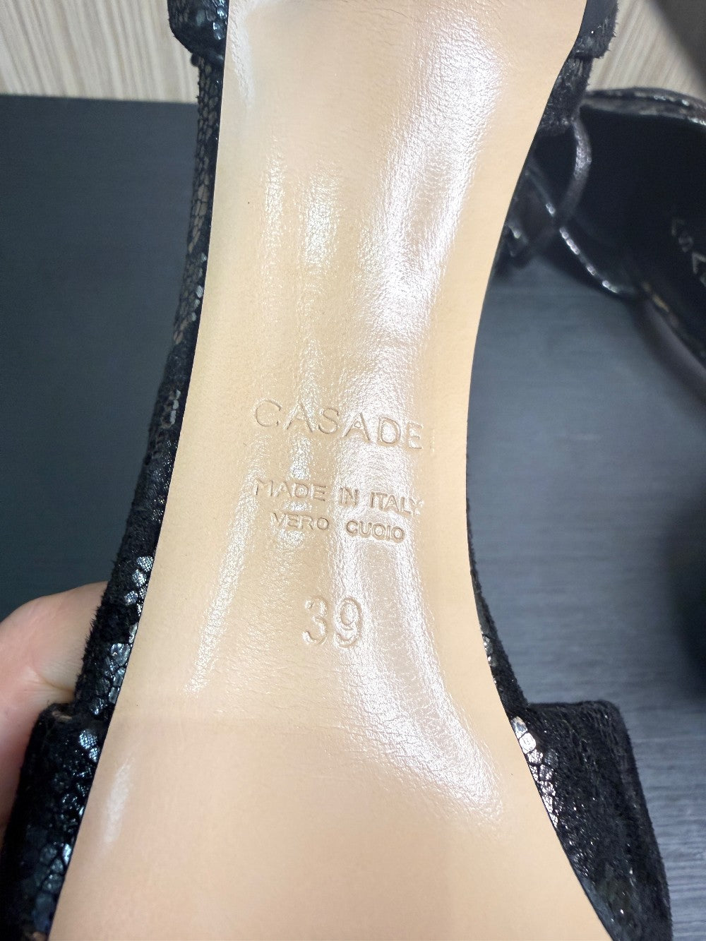 Casadei Metallic Snakeskin-Effect Ankle Strap Sandals|78