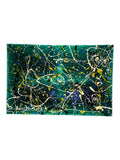 Julio Aguilera – Green – CAOS Series – Original Abstract Resin Painting – 2021|1072