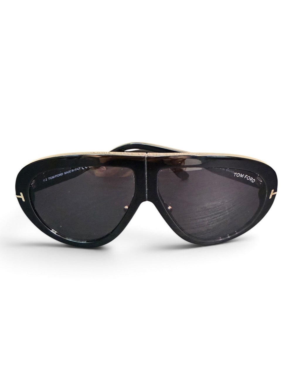 Tom Ford Troy TF836 01A Aviator Shield Sunglasses Size 61-10-140 – Shiny Black|834