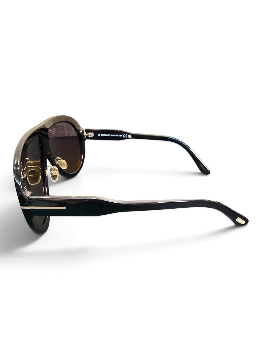 Tom Ford Troy TF836 01A Aviator Shield Sunglasses Size 61-10-140 – Shiny Black|832