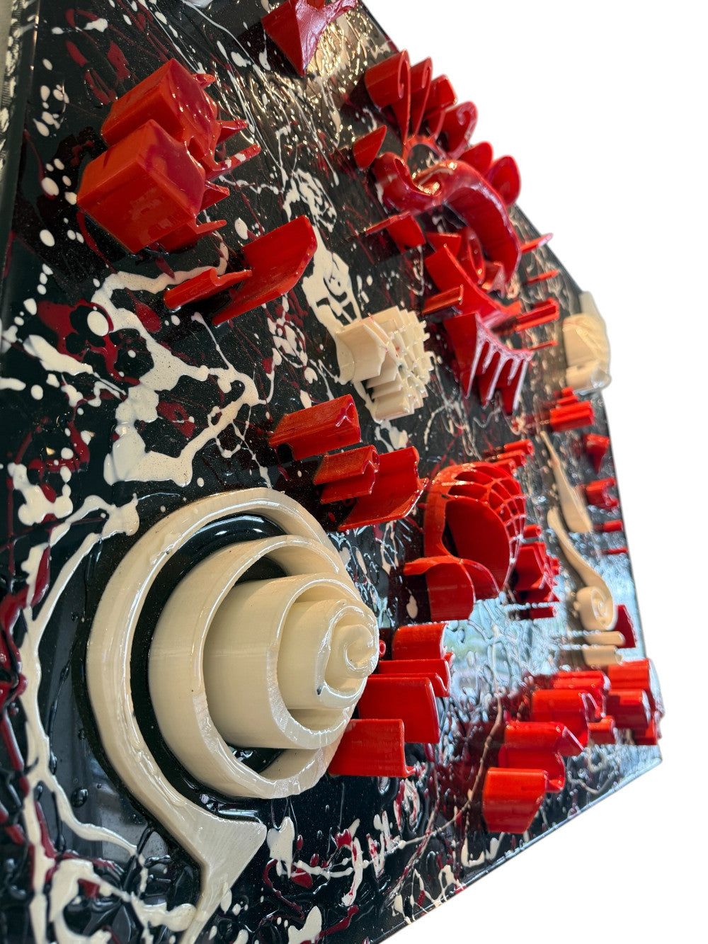 Julio Aguilera – Gratiti Black – Original 3D Mixed Media Painting – 2024|1084