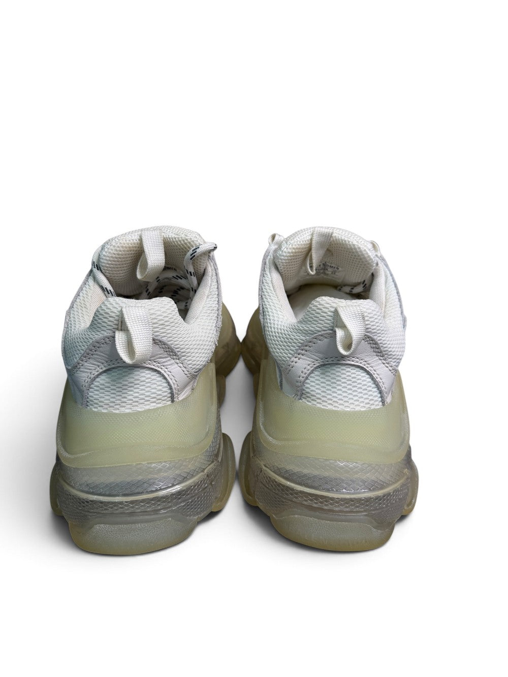 Balenciaga Triple S Clear Sole White Sneakers Size 36|488