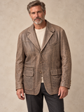 GIMO’S Men’s Lamb Nappa Leather Blazer – Taupe Brown – IT 60|1041