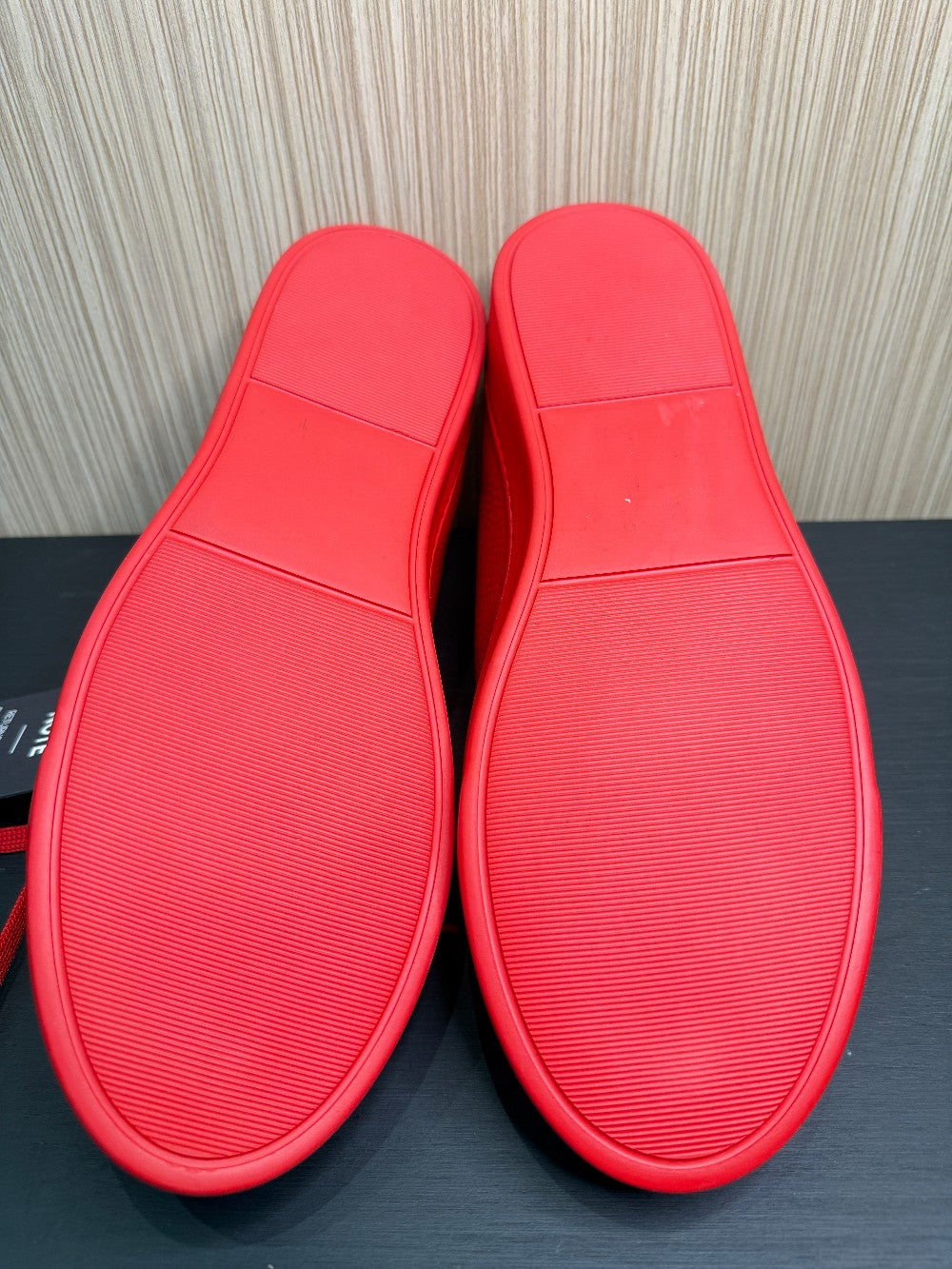 Philipp Plein Red Pebbled Leather Hexagon Logo Sneakers – Size 43|137