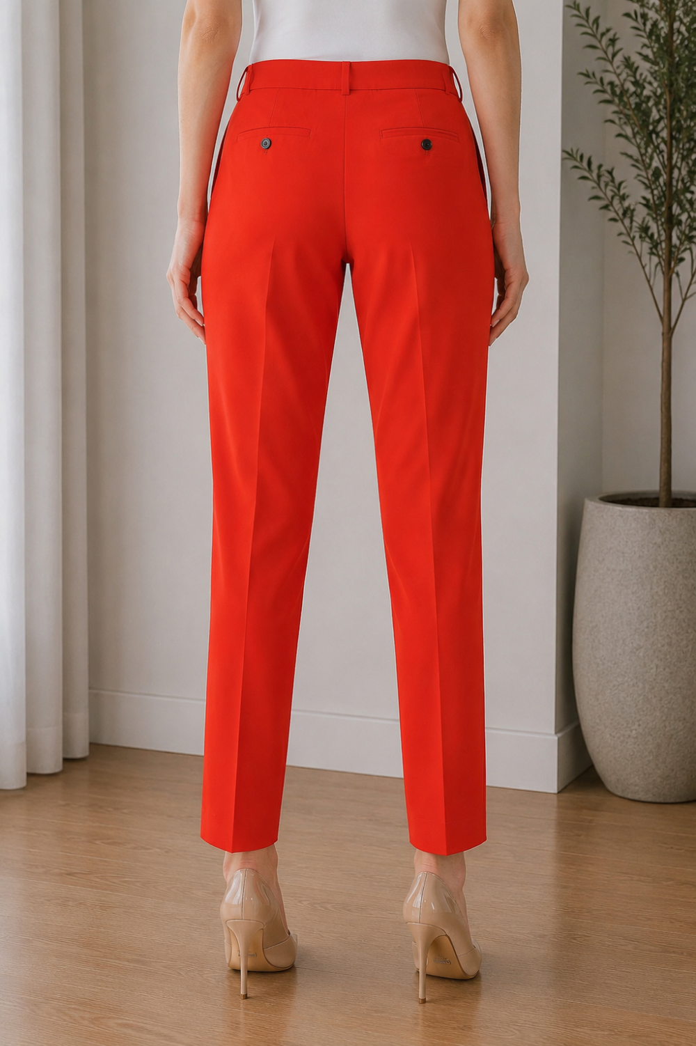 Banana Republic Avery Italian Wool Red Ankle Pants – Size 6 – NWT|600