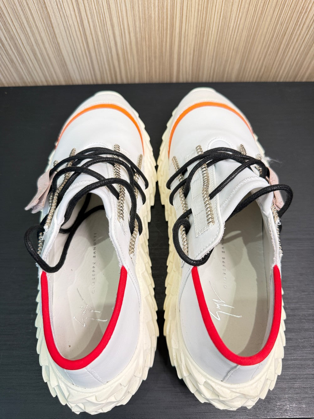Giuseppe Zanotti Urchin 10 SC "Ulan Bianco" White Leather Sneakers Size EU 39|294