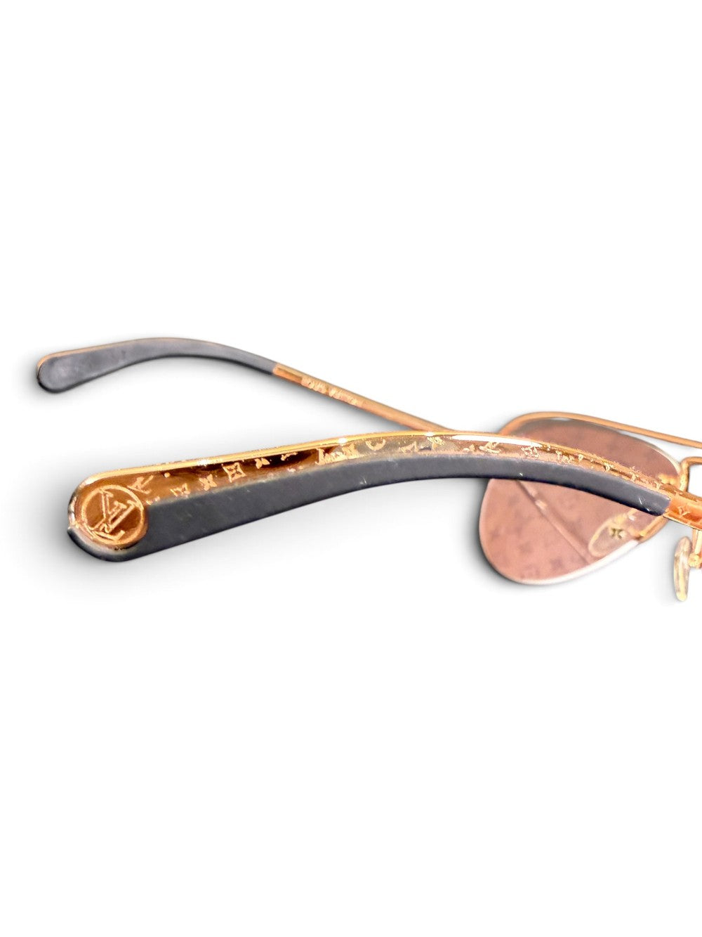 Louis Vuitton Z176 M4V1Z Rimless Aviator Sunglasses Rose Gold Size 63-10-140|798