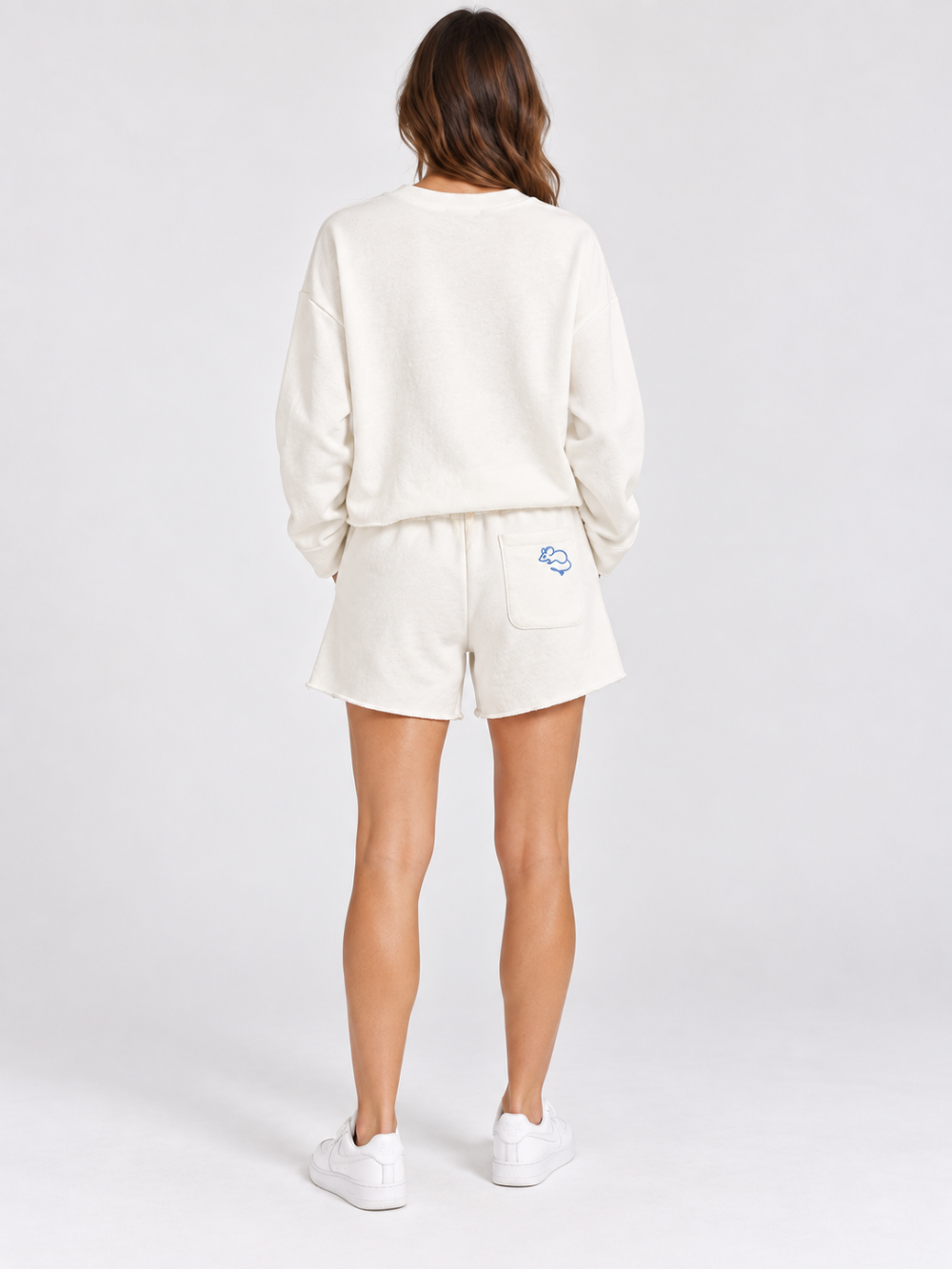 Lazy Mouse “Haven can wait” Cotton Sweatshirt & Shorts Set — S/M|966