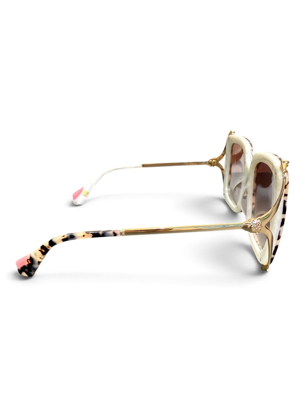CAMILLA The After Party Oversized Square Sunglasses – Ivory Tortoise / Gold|844