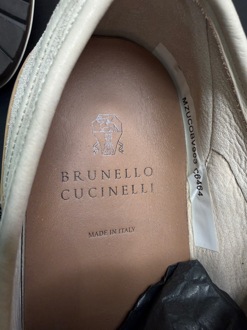 Brunello Cucinelli Beige Suede Lug Sole Derby Shoes Size 42|476