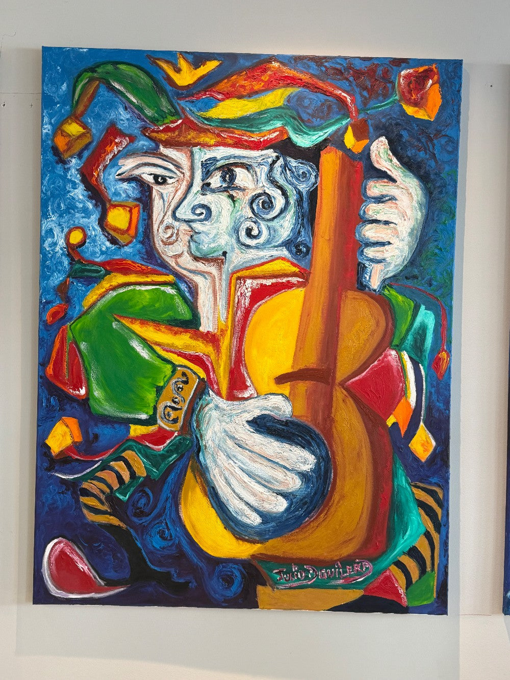 Julio Aguilera “Remembering” I – We Live on Clown World Series – Oil on Canvas, 36 × 48 in|1049