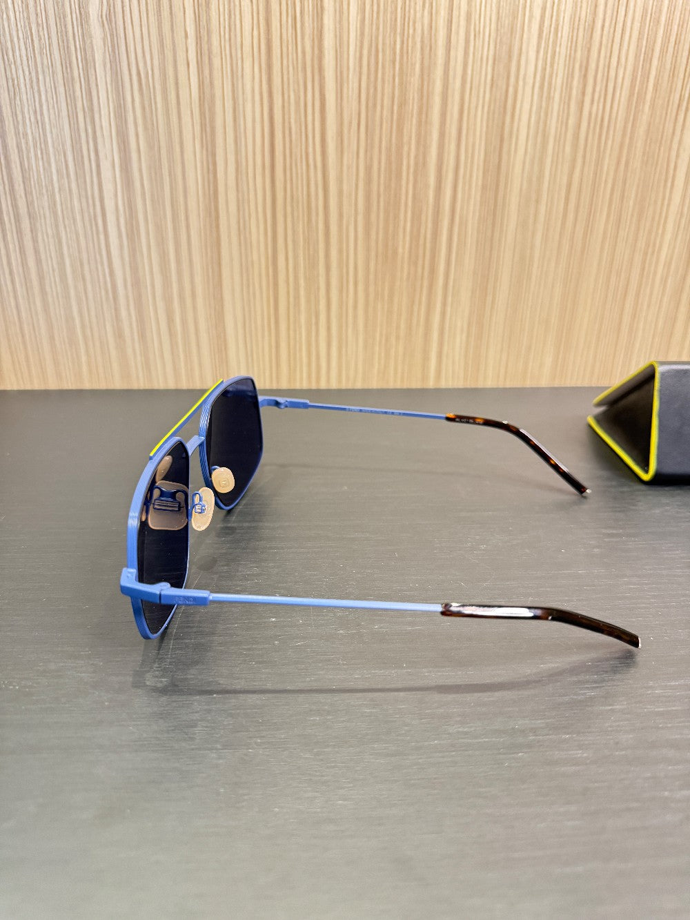 Product Name  Fendi FF M0007/S Blue Metal Aviator Sunglasses 58-16-145|362