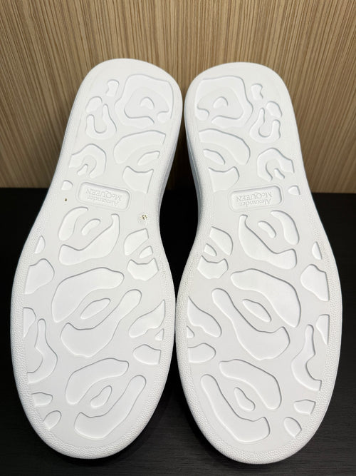 Alexander McQueen Oversized White Leather Sneakers Black Croc Heel Size Size 43.5|153