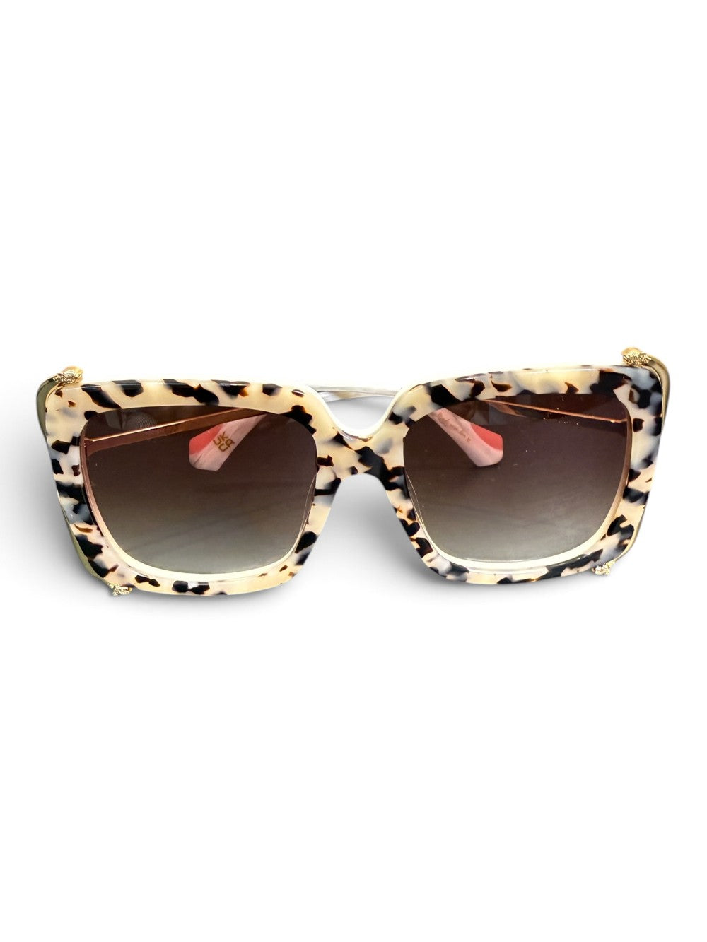 CAMILLA The After Party Oversized Square Sunglasses – Ivory Tortoise / Gold|841