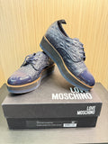 Love Moschino Quilted Platform Oxford Shoes Navy Size EU 39|318