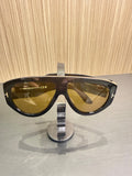 Tom Ford Bronson TF1044 01E Oversized Aviator Sunglasses Size 60-12-140 – Shiny Black / Amber|410