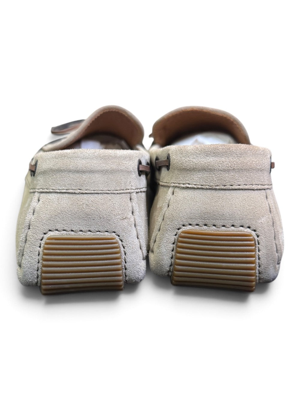 Bottega Veneta Men’s Intrecciato Suede Driving Loafers Size 42|746
