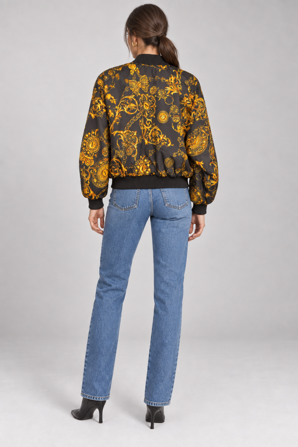 Versace Jeans Couture Reversible Baroque Bomber Jacket|1017