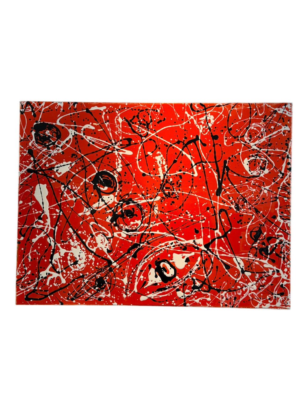 Julio Aguilera – Orange – CAOS Series – Original Abstract Resin Painting – 2021|1077