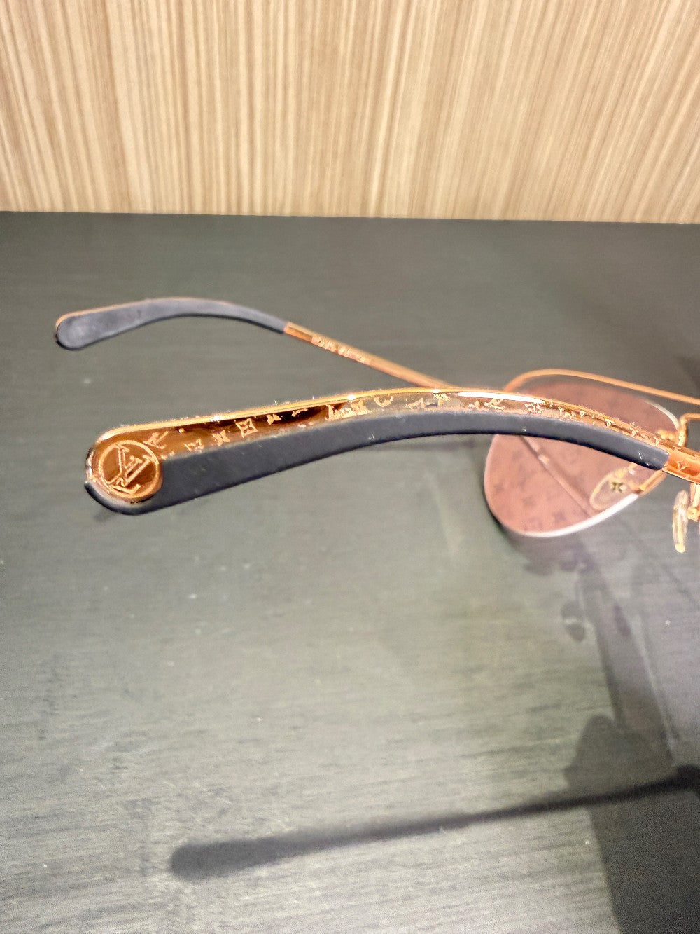 Louis Vuitton Z176 M4V1Z Rimless Aviator Sunglasses Rose Gold Size 63-10-140|432