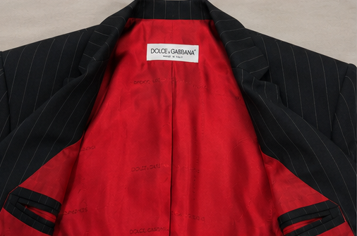 Vintage Dolce & Gabbana Pinstripe Wool Pantsuit – Jacket & Trousers|525