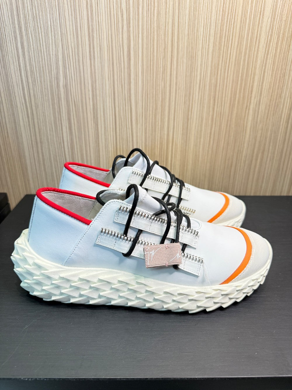 Giuseppe Zanotti Urchin 10 SC "Ulan Bianco" White Leather Sneakers Size EU 39|300