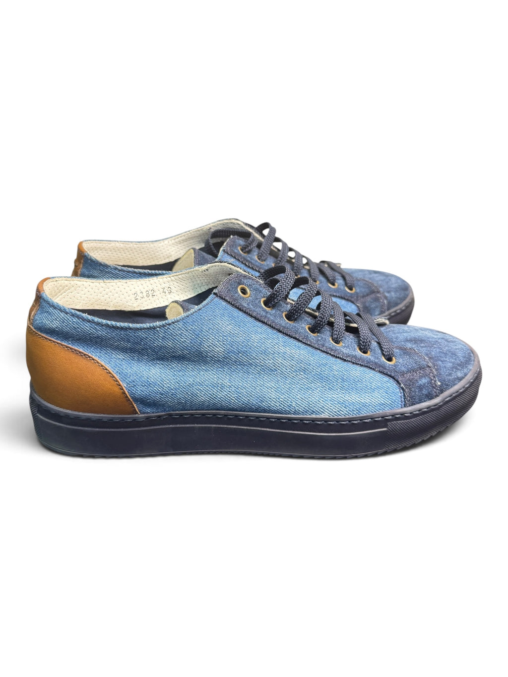 Doucal's Blue Denim Low Top Sneakers – Size 43