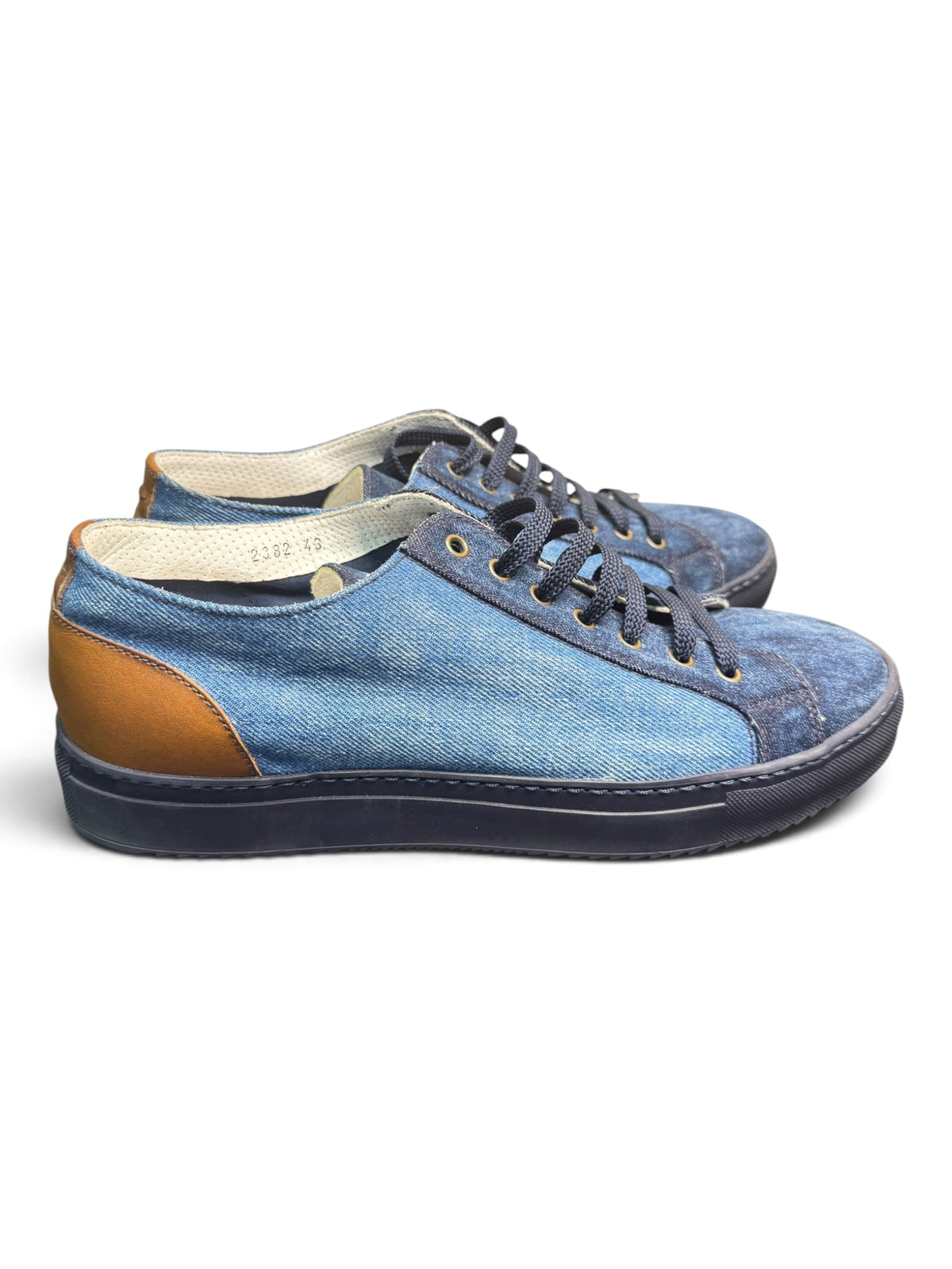Doucal's Blue Denim Low Top Sneakers – Size 43