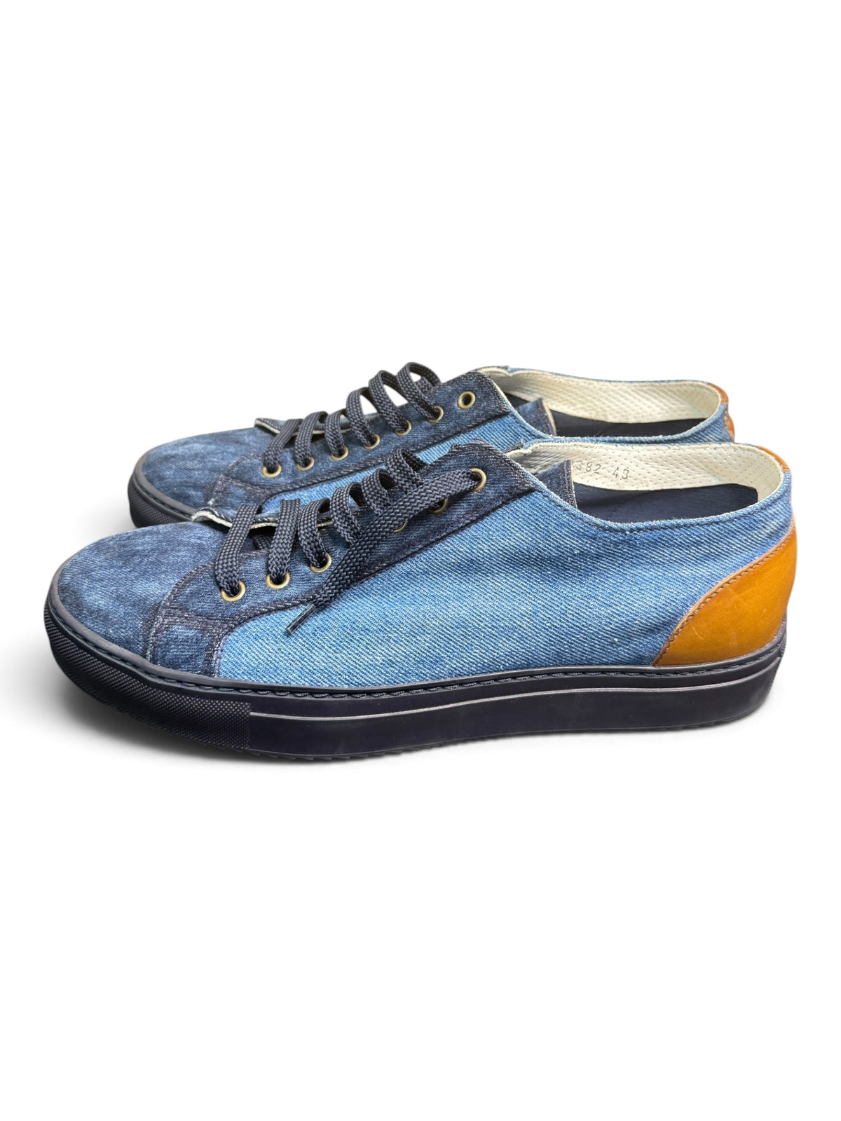 Doucal's Blue Denim Low Top Sneakers – Size 43