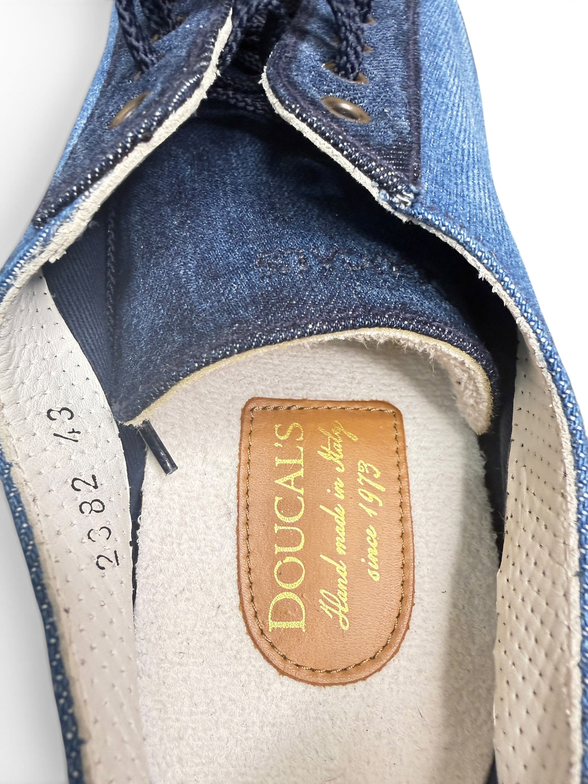 Doucal's Blue Denim Low Top Sneakers – Size 43