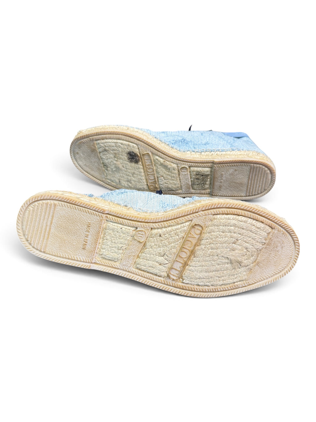 Cesare Paciotti PB301/27T Denim Stone Washed High-Top Espadrille Sneakers Size US Men's 10