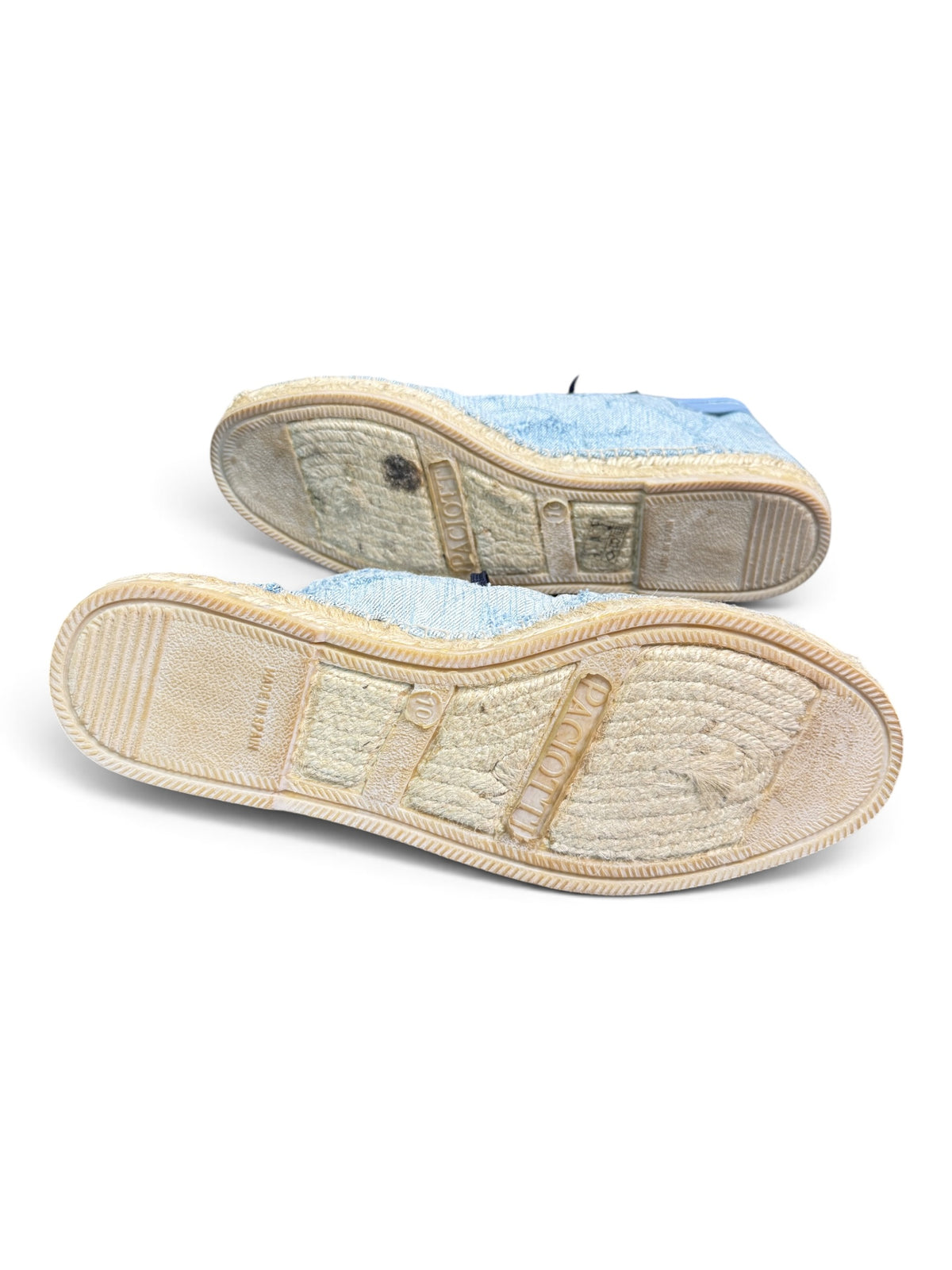 Cesare Paciotti PB301/27T Denim Stone Washed High-Top Espadrille Sneakers Size US Men's 10