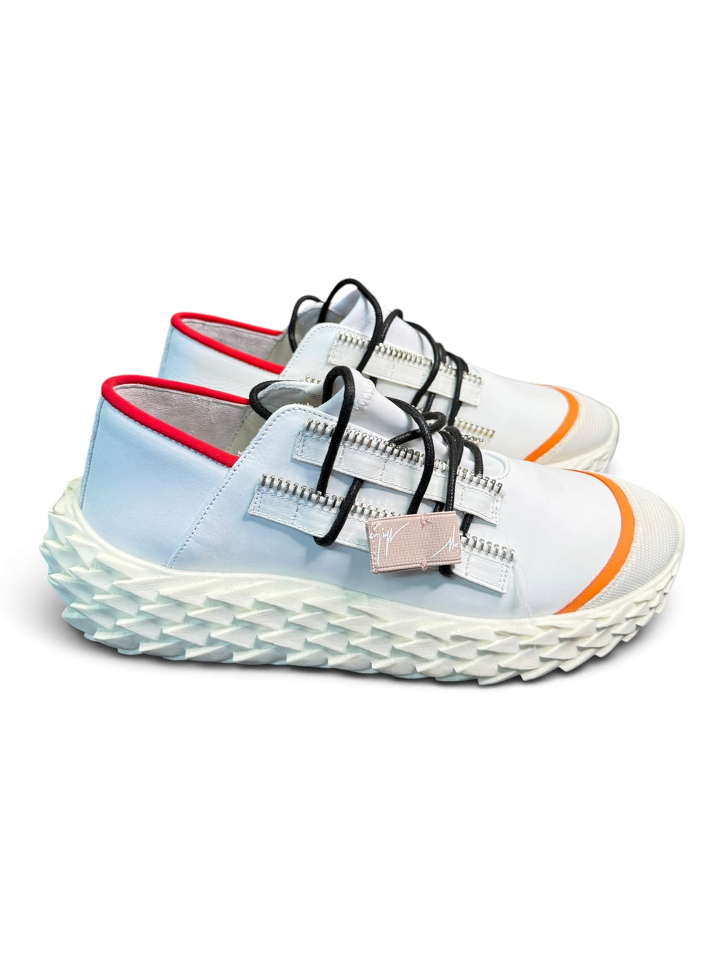 Giuseppe Zanotti Urchin 10 SC "Ulan Bianco" White Leather Sneakers Size EU 39