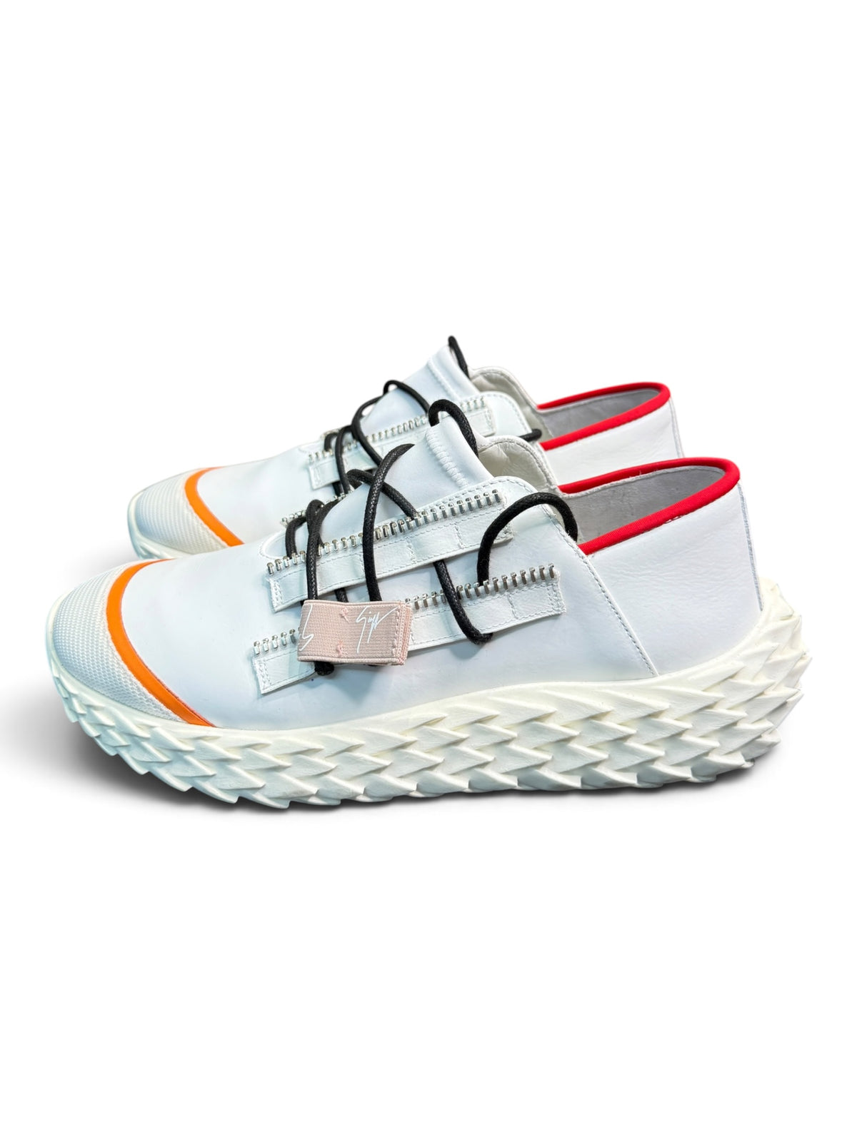 Giuseppe Zanotti Urchin 10 SC "Ulan Bianco" White Leather Sneakers Size EU 39