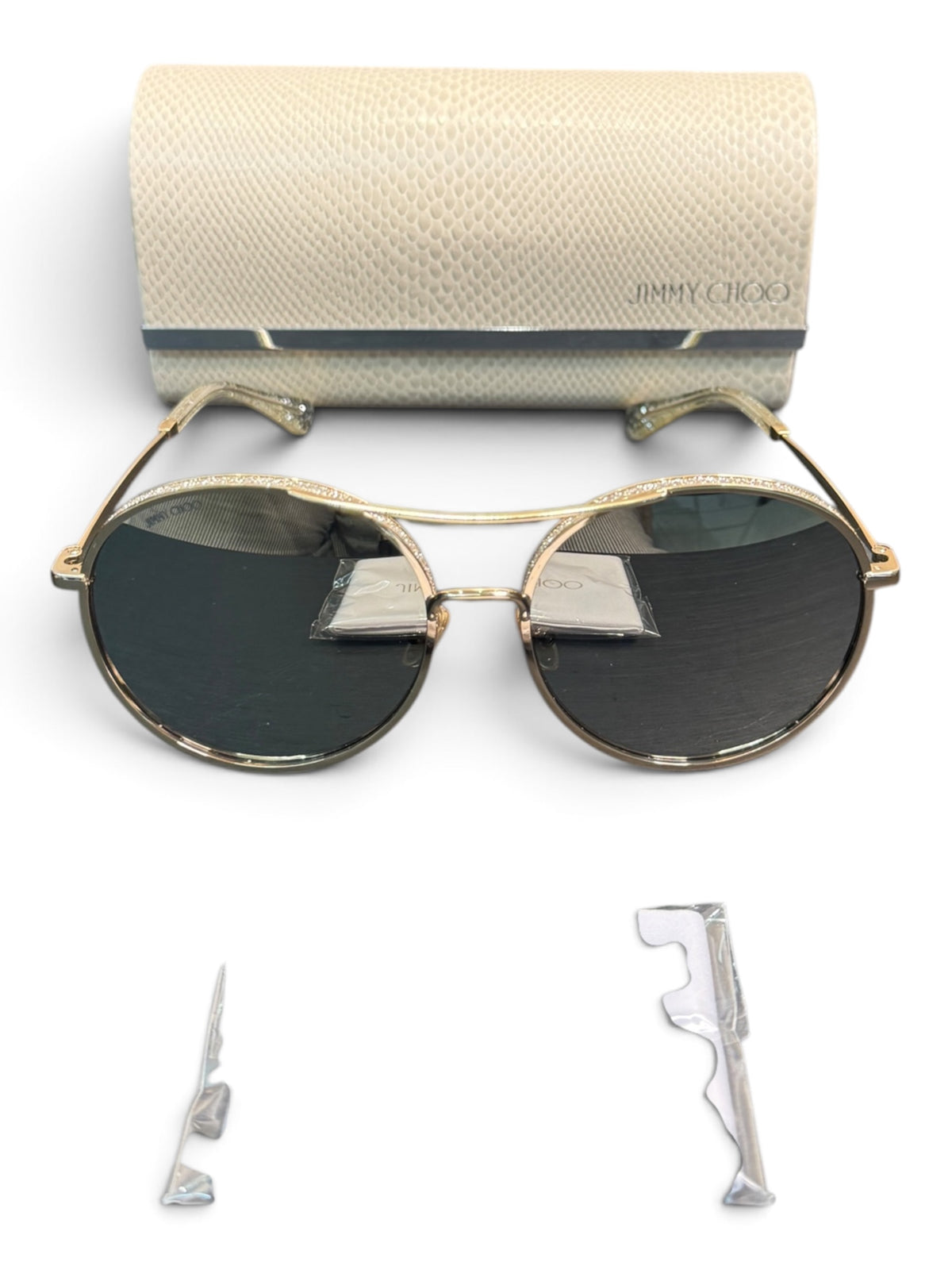 Jimmy Choo LENI/F/S Aviator Sunglasses Gold J5GJO 60-17-145