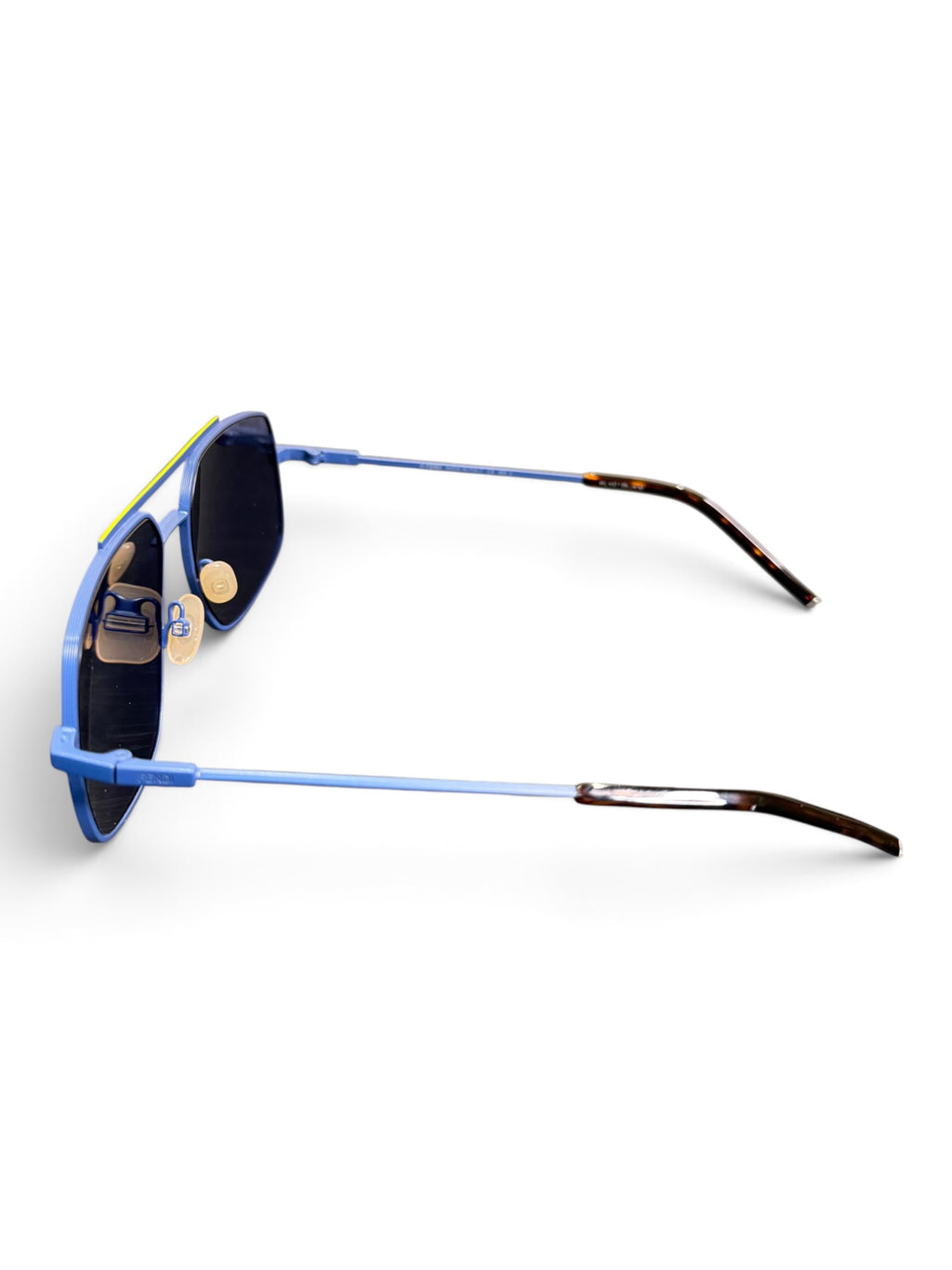 Product Name  Fendi FF M0007/S Blue Metal Aviator Sunglasses 58-16-145