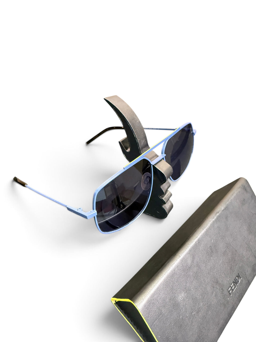 Product Name  Fendi FF M0007/S Blue Metal Aviator Sunglasses 58-16-145