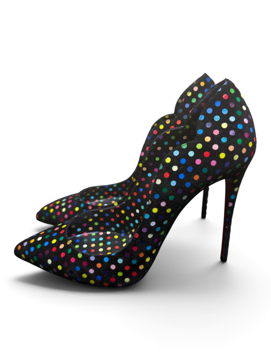 Christian Louboutin Hot Chick 100 Multicolor Polka Dot Pumps Size 39