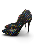 Christian Louboutin Hot Chick 100 Multicolor Polka Dot Pumps Size 39
