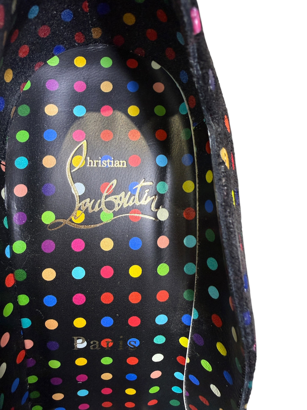 Christian Louboutin Hot Chick 100 Multicolor Polka Dot Pumps Size 39