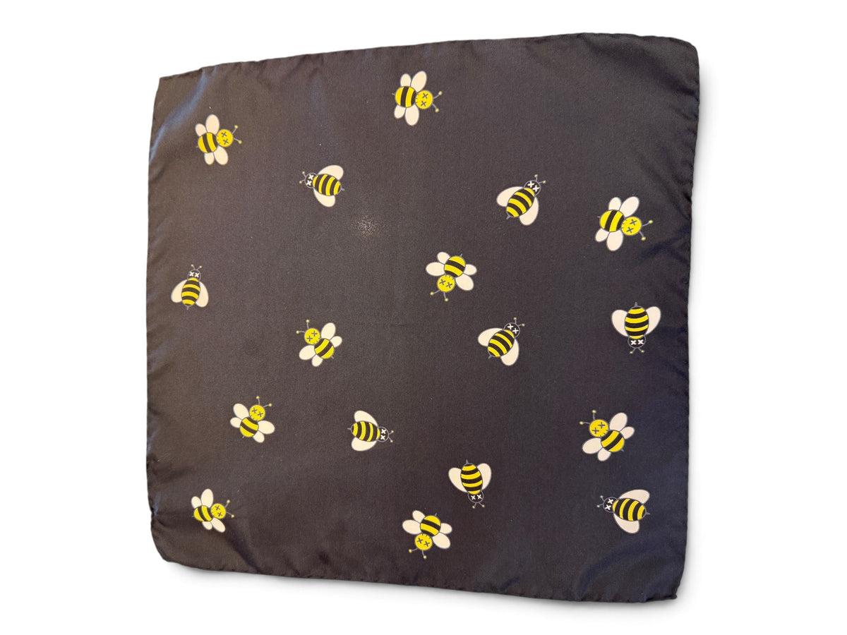 Dior x KAWS Bee Silk Pocket Square – Black, 33 x 33 cm
