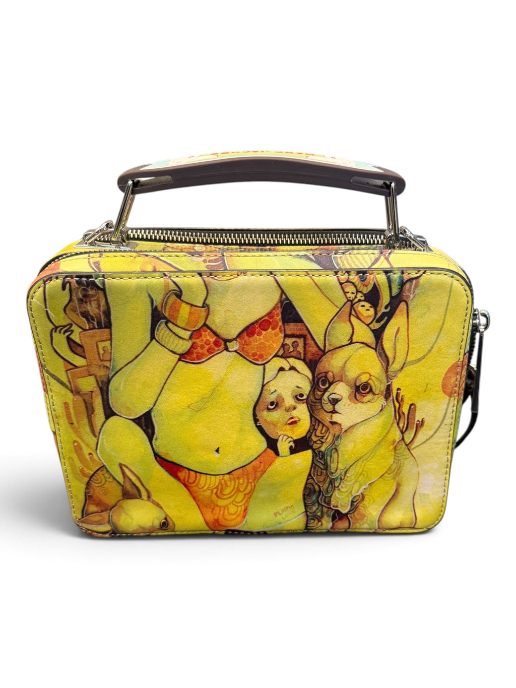 Marc Jacobs x Lauren Tsai The Box Bag – Yellow Multicolor Leather