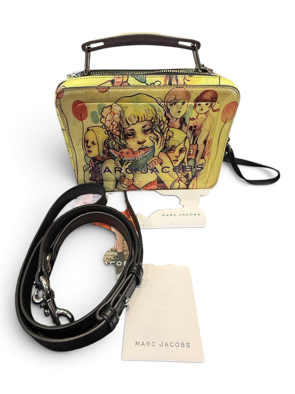 Marc Jacobs x Lauren Tsai The Box Bag – Yellow Multicolor Leather