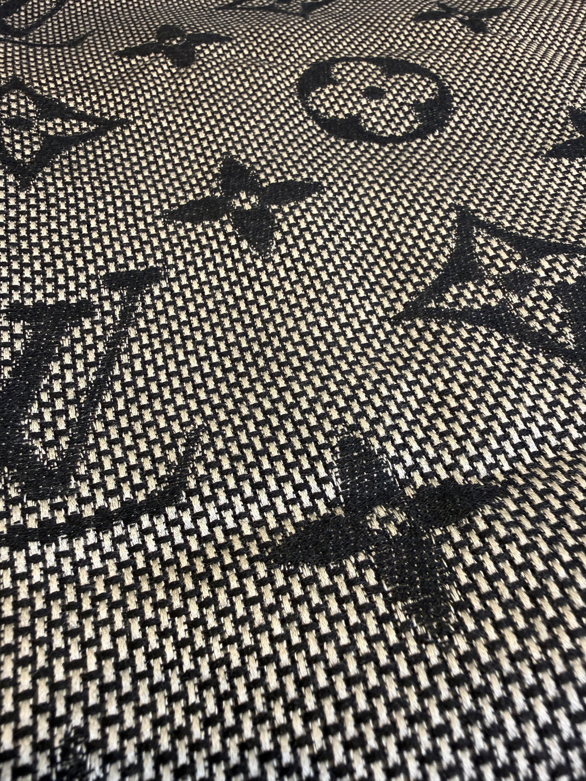 Louis Vuitton Neo Natté Monogram Shawl Black – Wool & Silk