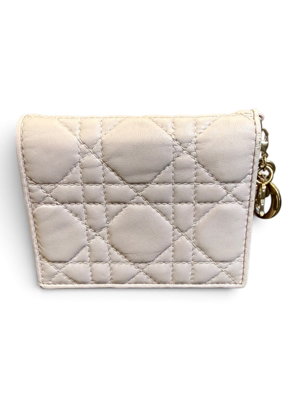 Christian Dior Lady Dior Cannage Compact Wallet – Pale Pink