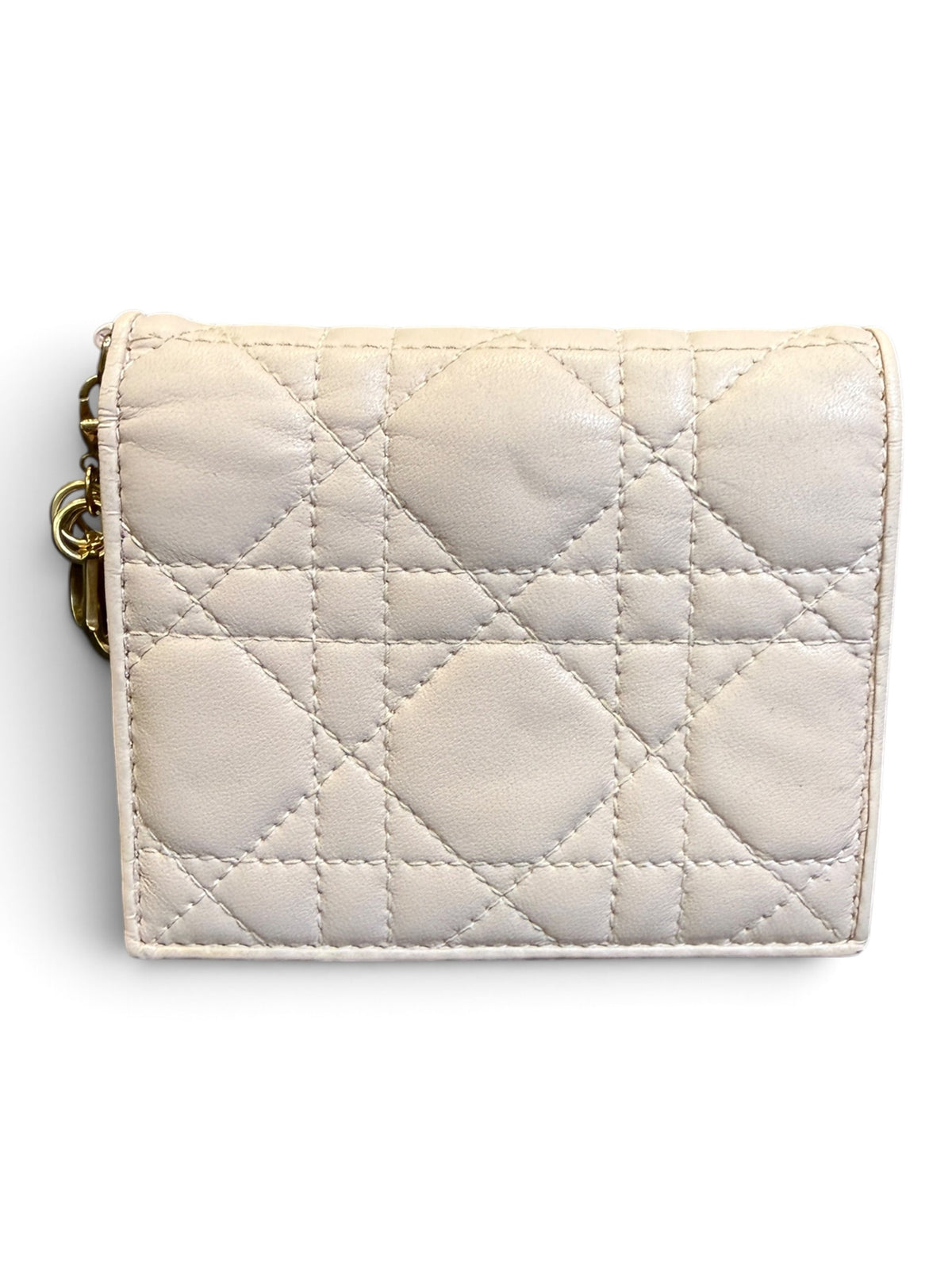 Christian Dior Lady Dior Cannage Compact Wallet – Pale Pink