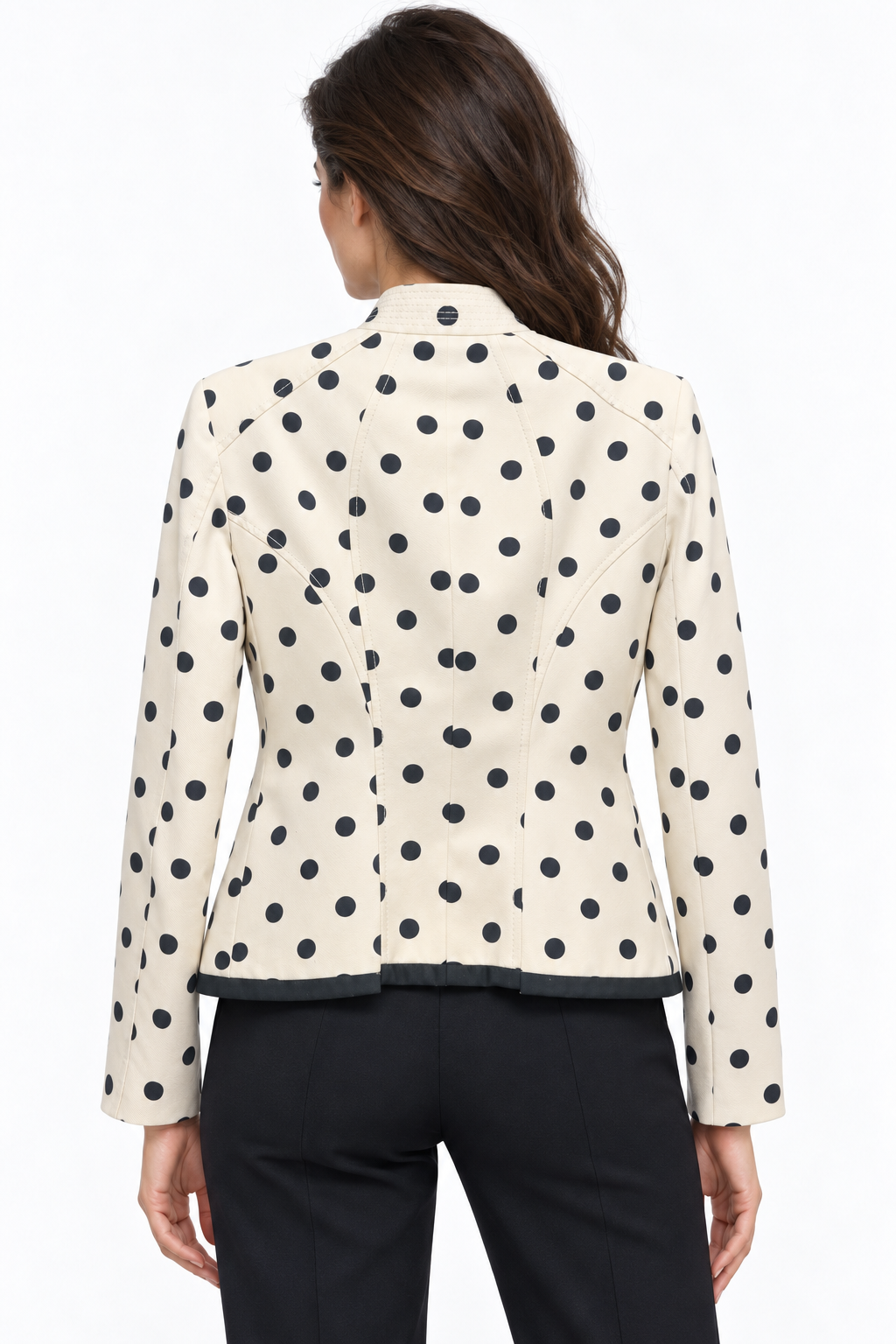 Valentino Roma Ivory Polka Dot Cotton Jacket – US 12 (IT 48)