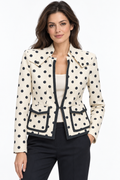 Valentino Roma Ivory Polka Dot Cotton Jacket – US 12 (IT 48)